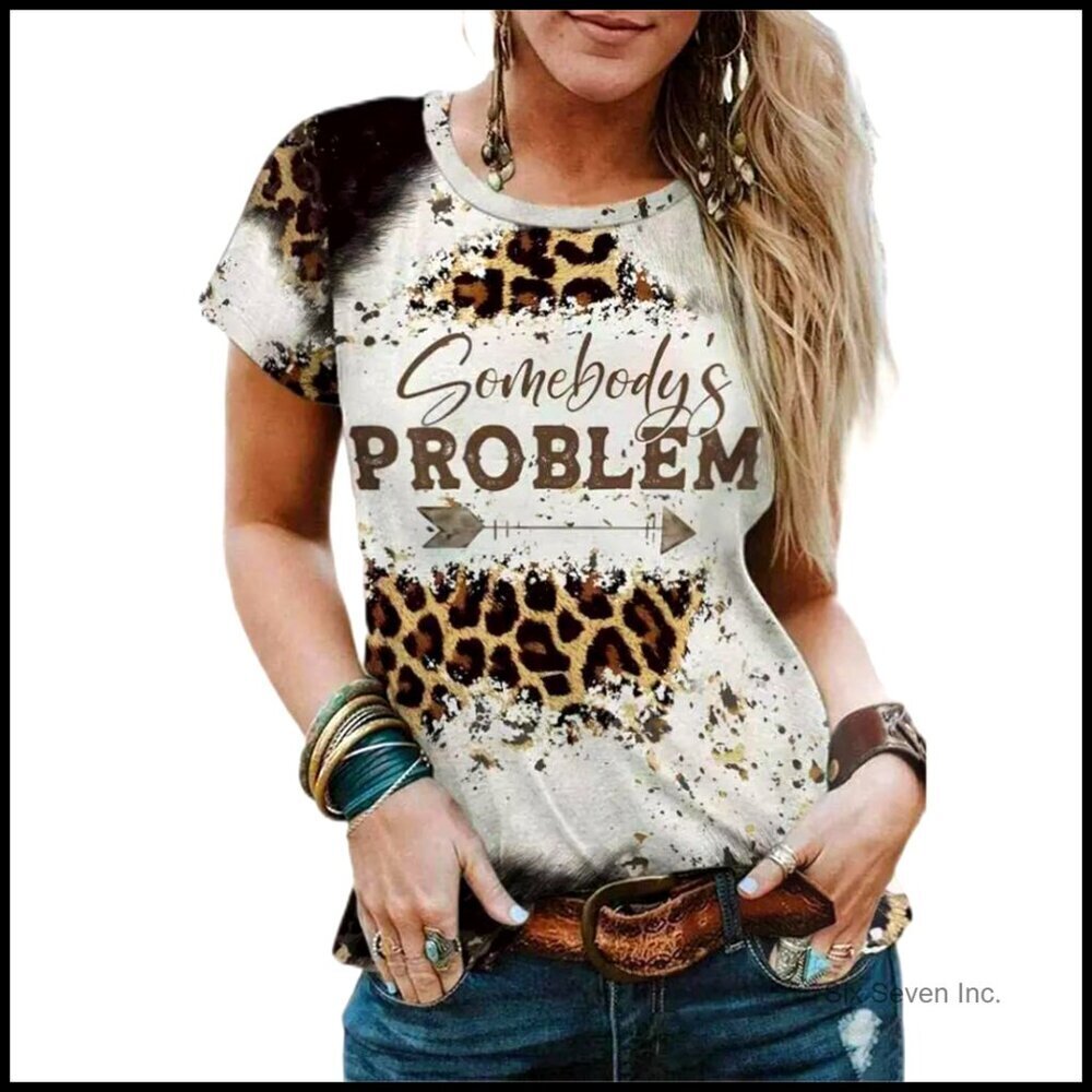 Vintage Western Graphic Tee Short Sleeve Cowgirl Country Music Summer Top